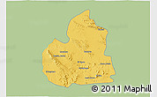 Savanna Style 3D Map of San Juan de Guadalupe, single color outside
