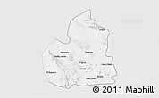 Silver Style 3D Map of San Juan de Guadalupe, single color outside