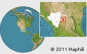 Satellite Location Map of San Juan de Guadalupe, highlighted parent region