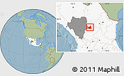 Savanna Style Location Map of San Juan de Guadalupe, highlighted country, highlighted parent region, hill shading