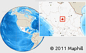 Shaded Relief Location Map of San Juan de Guadalupe, highlighted country