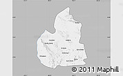 Gray Map of San Juan de Guadalupe, single color outside