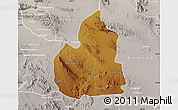 Physical Map of San Juan de Guadalupe, lighten, semi-desaturated