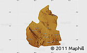 Physical Map of San Juan de Guadalupe, single color outside