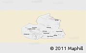 Classic Style Panoramic Map of San Juan de Guadalupe, single color outside