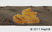 Physical Panoramic Map of San Juan de Guadalupe, darken, semi-desaturated