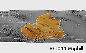 Physical Panoramic Map of San Juan de Guadalupe, desaturated