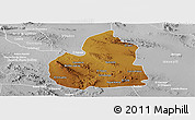 Physical Panoramic Map of San Juan de Guadalupe, lighten, desaturated