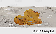 Physical Panoramic Map of San Juan de Guadalupe, lighten, semi-desaturated