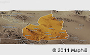 Physical Panoramic Map of San Juan de Guadalupe, semi-desaturated