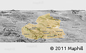 Satellite Panoramic Map of San Juan de Guadalupe, desaturated
