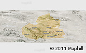 Satellite Panoramic Map of San Juan de Guadalupe, lighten, semi-desaturated