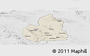 Shaded Relief Panoramic Map of San Juan de Guadalupe, lighten, desaturated