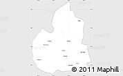 Silver Style Simple Map of San Juan de Guadalupe, single color outside