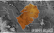 Physical 3D Map of San Juan del Rio, desaturated