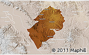 Physical 3D Map of San Juan del Rio, lighten