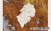 Shaded Relief Map of San Juan del Rio, physical outside