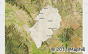 Shaded Relief Map of San Juan del Rio, satellite outside