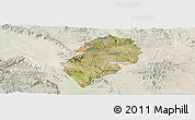 Satellite Panoramic Map of San Juan del Rio, lighten