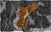 Physical 3D Map of Suchil, darken, desaturated