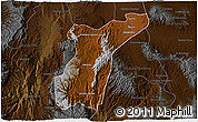 Physical 3D Map of Suchil, darken