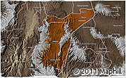Physical 3D Map of Suchil, semi-desaturated