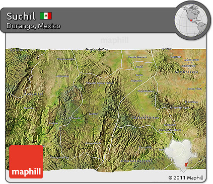 Satellite 3D Map of Suchil
