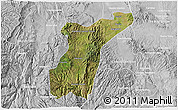 Satellite 3D Map of Suchil, lighten, desaturated