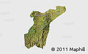 Satellite 3D Map of Suchil, single color outside