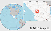 Gray Location Map of Suchil, highlighted country