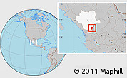 Gray Location Map of Suchil, highlighted parent region
