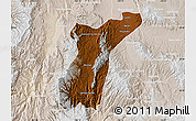 Physical Map of Suchil, lighten