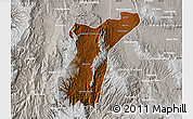 Physical Map of Suchil, lighten, semi-desaturated