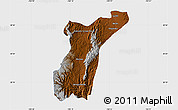Physical Map of Suchil, single color outside