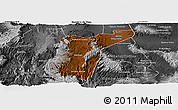 Physical Panoramic Map of Suchil, desaturated