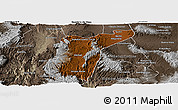 Physical Panoramic Map of Suchil, semi-desaturated