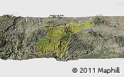 Satellite Panoramic Map of Suchil, semi-desaturated