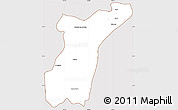 Classic Style Simple Map of Suchil, cropped outside