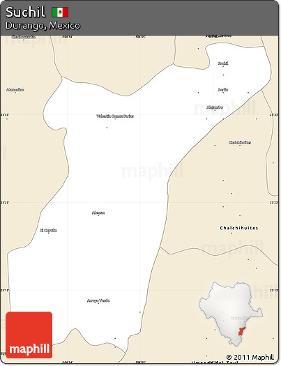 Classic Style Simple Map of Suchil