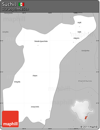 Gray Simple Map of Suchil