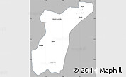 Gray Simple Map of Suchil, single color outside