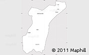 Silver Style Simple Map of Suchil, cropped outside