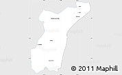 Silver Style Simple Map of Suchil, single color outside