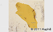 Physical 3D Map of Tlahualilo, lighten