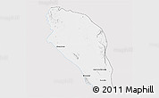 Silver Style 3D Map of Tlahualilo, single color outside