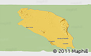 Savanna Style Panoramic Map of Tlahualilo, single color outside