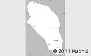 Gray Simple Map of Tlahualilo, single color outside