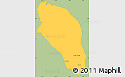 Savanna Style Simple Map of Tlahualilo, single color outside