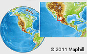 Physical Location Map of Topia, highlighted parent region, within the entire country