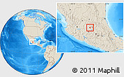 Shaded Relief Location Map of Celaya